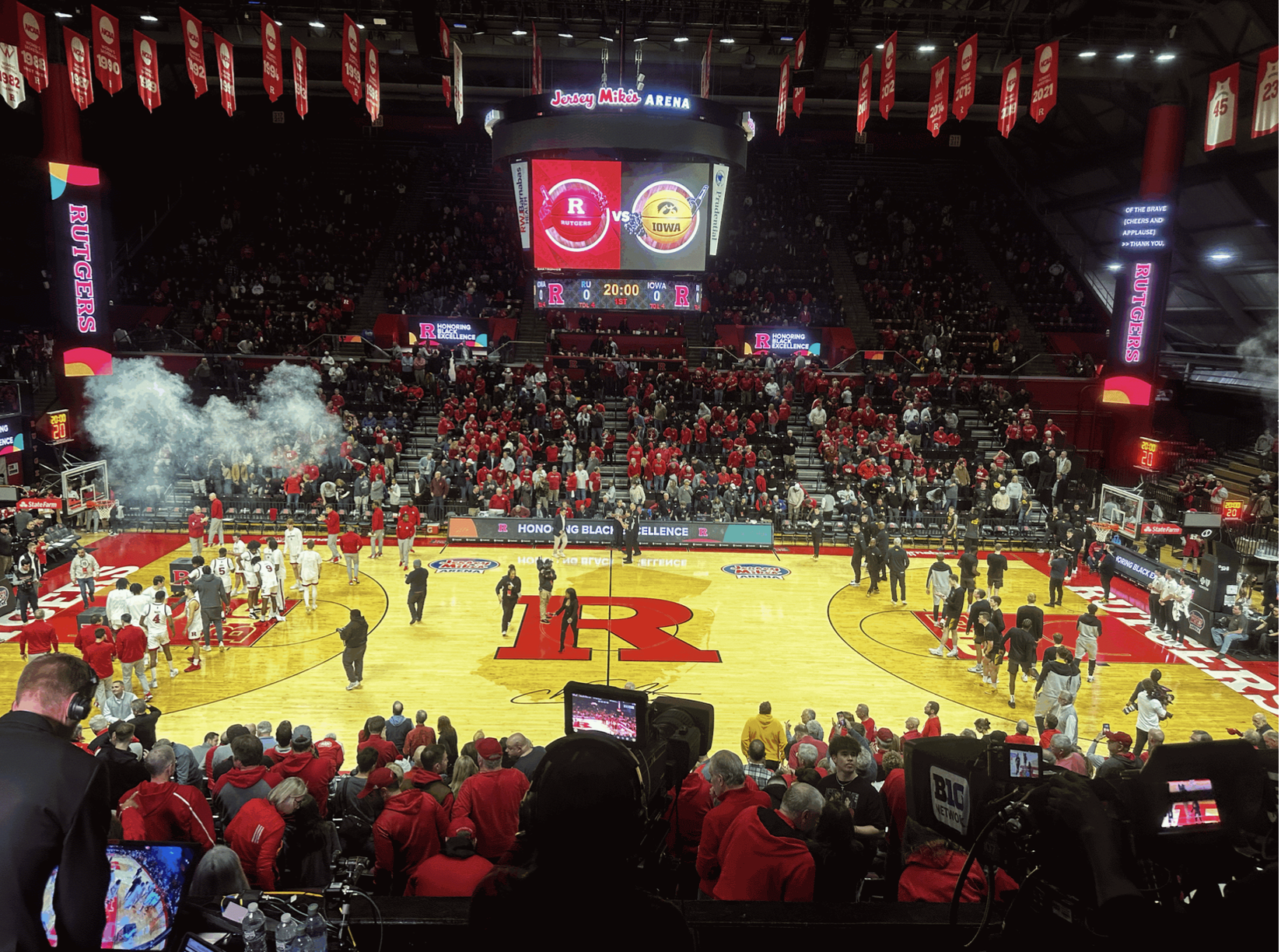 Feb 12, 2025; Piscataway, New Jersey;  Jersey Mike’s Arena Pregame. Mandatory Credit: Andrew Thallemer | the Spokesman